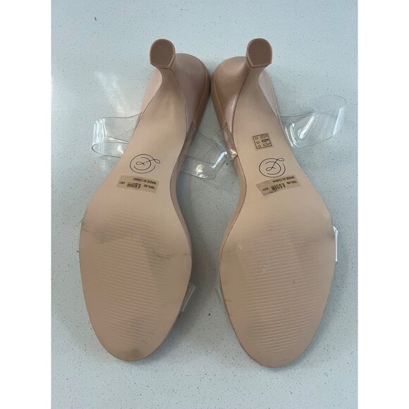 CHINESE LAUNDRY Kitten Heel Open Toe nude Pumps size 8.5 - Picture 4 of 7